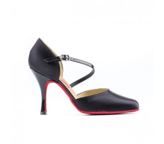 684-70 noir et rouge Paoul -Chaussures de danse femme